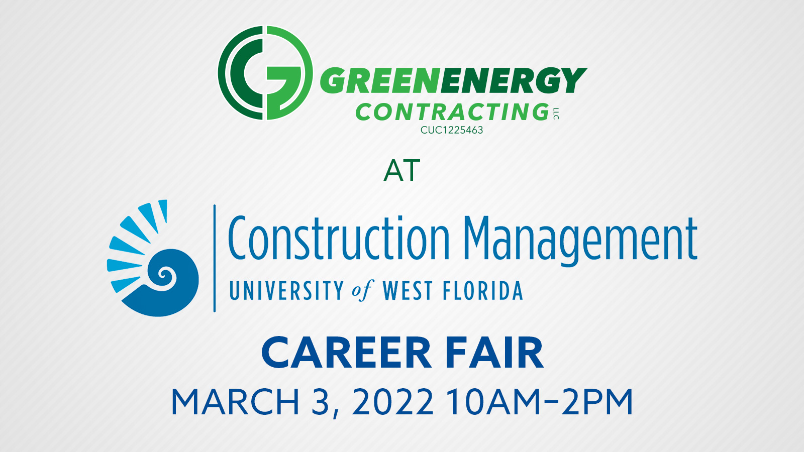Green Energy at UWF Construction Management Career Fair